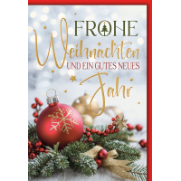 Weihnachten Weihnachtsgesteck rot Glückwunschkarte...