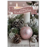 Weihnachten Kerzenarrangement Glückwunschkarte mit...