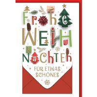 Weihnachten Geldgeschenkkarte Frohe Weihnachten farbig...