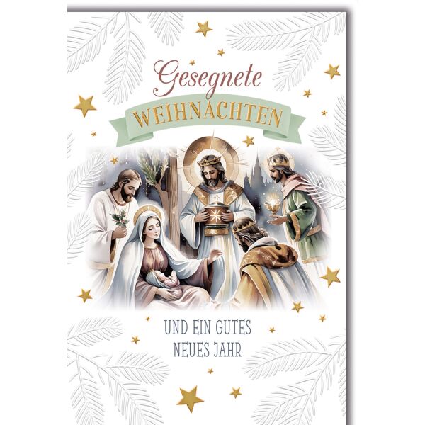 Weihnachten Stall von Bethlehem gesegnete Weihnachten Glückwunschkarte mit Umschlag
