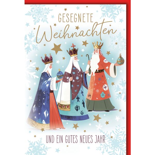 Weihnachten Heiligen Drei Könige Gesegnete Weihnachten Glückwunschkarte mit Umschlag