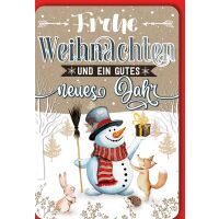 Weihnachten Schneemann, Fuchs, Igel, Hase...