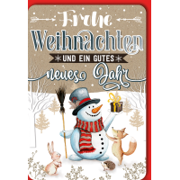 Weihnachten Schneemann, Fuchs, Igel, Hase...