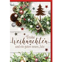 Weihnachten Festlicher Kranz Glückwunschkarte mit...
