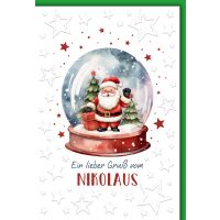 Nikolaus Schneekugel Gruß vom Nikolaus...