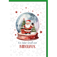 Nikolaus Schneekugel Gruß vom Nikolaus...