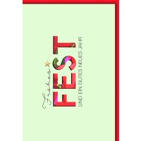 Weihnachten Frohes Fest gestanzt Weihnachtskarte mit...