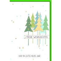 Weihnachten Tannenbäume Weihnachtskarte mit Umschlag