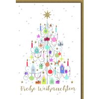 Weihnachten Weihnachtsbaum bunt Weihnachtskarte mit Umschlag