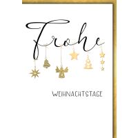 Weihnachten Weihnachtsanhänger gold Weihnachtskarte...