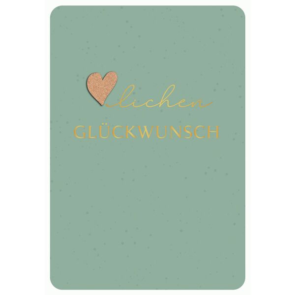 Allgemeine Wünsche Moments Collection Karte mit Briefumschlag Herzlichen Glückwunsch Kork Herz