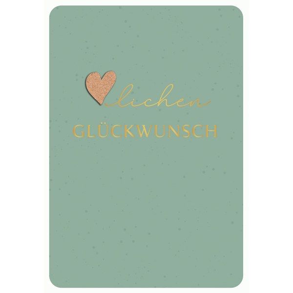 Allgemeine Wünsche Moments Collection Karte mit Briefumschlag Herzlichen Glückwunsch Kork Herz