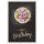 25. Geburtstag Prisma Collection unverpackte Glückwunschkarte mit Briefumschlag 25 auf bunten Kreisen Applikation Happy Birthday