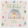 Geburt Baby Prisma Collection unverpackte Glückwunschkarte mit Briefumschlag Oh Baby Willkommen Regenbogen Applikation