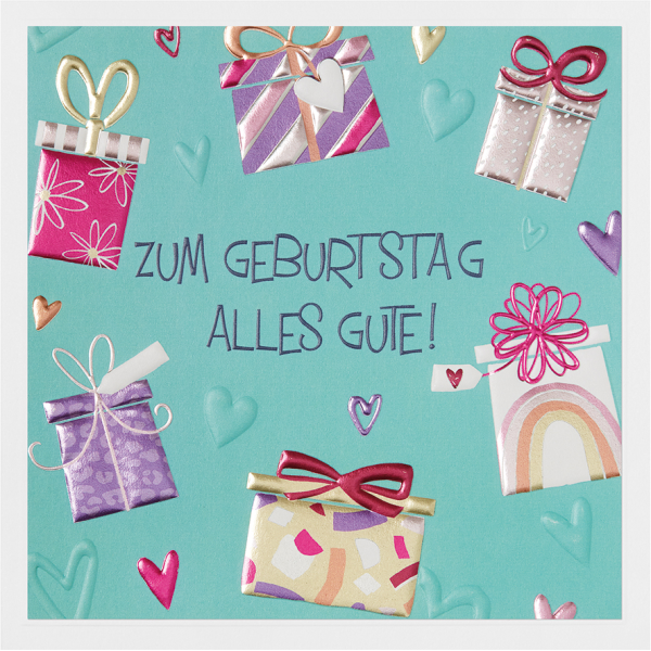 Geburtstag Prisma Collection unverpackte Glückwunschkarte mit Briefumschlag Alles Gute Geschenke