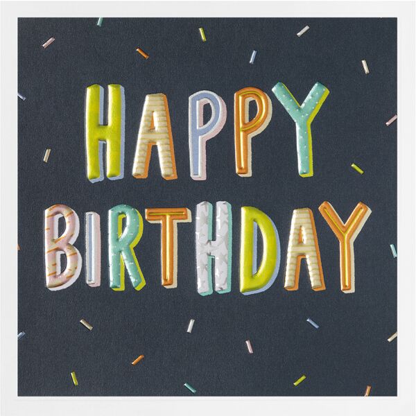 Geburtstag Prisma Collection unverpackte Glückwunschkarte mit Briefumschlag Bunte mit Prägung Happy Birthday