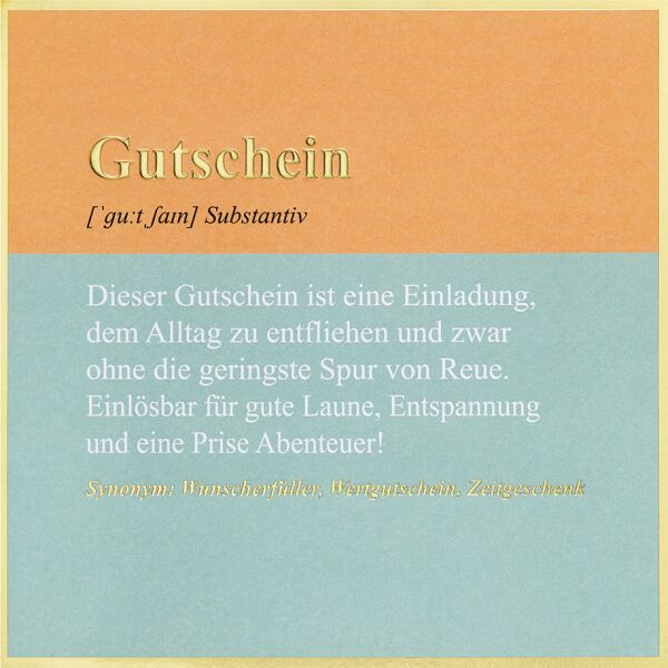 Gutschein Simply Gold Collection unverpackte Gutscheinkarte mit Briefumschlag Gutschein Wunscherfüller Wertgutschein Zeitgeschenk