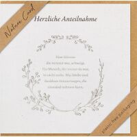 Trauer Kondolenz Beileidskarte mit Briefumschlag Nature...