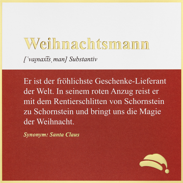 Weihnachten Simply Gold unverpackte Weihnachtskarten mit Briefumschlag Weihnachtsmann Santa Claus