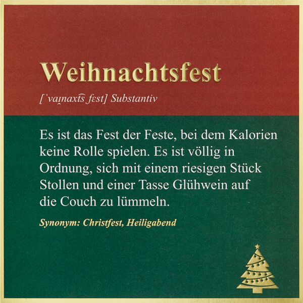 Weihnachten Simply Gold unverpackte Weihnachtskarten mit Briefumschlag Weihnachtsfest Christfest Heiligabend