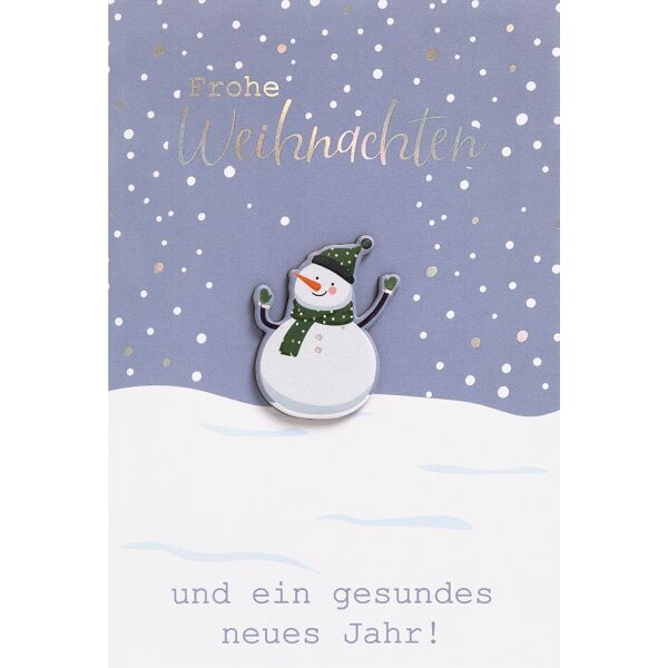 Weihnachten Feelings Collection unverpackte Weihnachtskarten mit Briefumschlag Schneemann Frohe Weihnachten