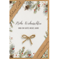 Weihnachten Nature Cards unverpackte Weihnachtskarten mit...