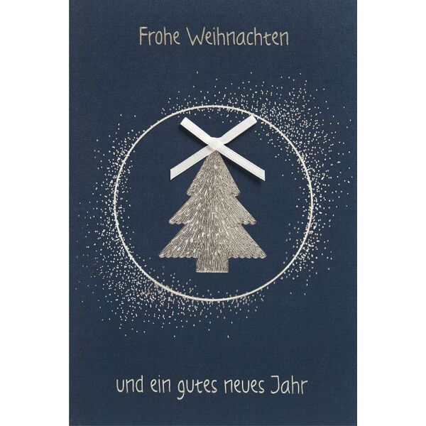 Weihnachten unverpackte Weihnachtskarten mit Briefumschlag Tannenbaum Kranz mit Silberfolie
