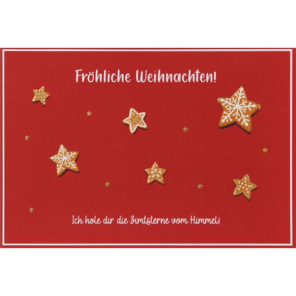 Weihnachten unverpackte Weihnachtskarten mit Briefumschlag Frohe Weihnachten Ich hole dir Zimtsterne vom Himmel
