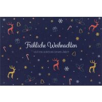 Weihnachten unverpackte Weihnachtskarten mit...