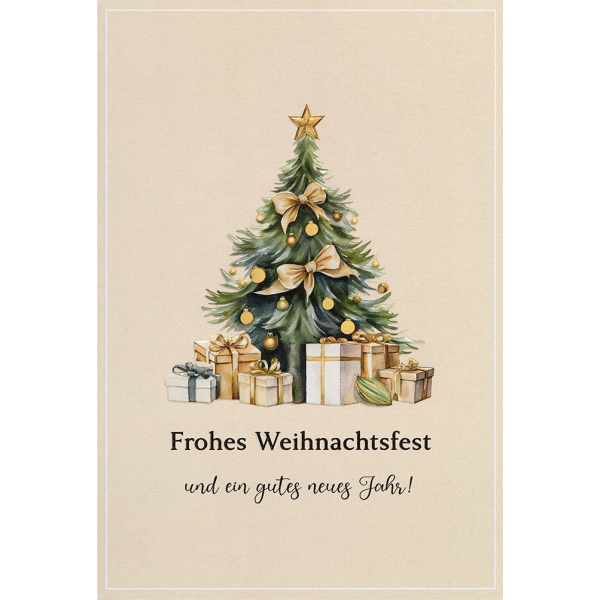 Weihnachten unverpackte Weihnachtskarten mit Briefumschlag Tannenbaum Geschenke Frohes Weihnachtsfest