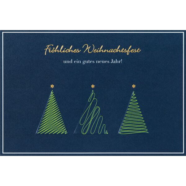 Weihnachten unverpackte Weihnachtskarten mit Briefumschlag Tannenbaum Fröhliches Weihnachtsfest