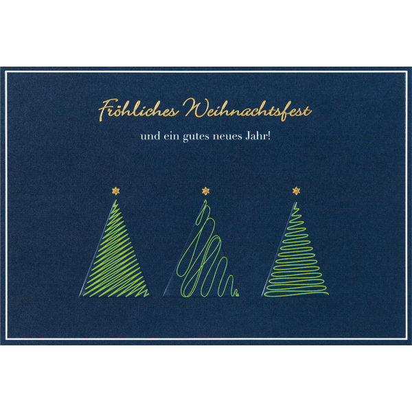 Weihnachten unverpackte Weihnachtskarten mit Briefumschlag Tannenbaum Fröhliches Weihnachtsfest