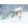 Weihnachten unverpackte Weihnachtskarten mit Briefumschlag Hund mit Tannenzweig Christbaumkugeln im Schnee