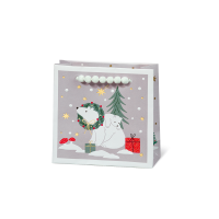 Geschenktaschen klein Weihnachten Eisbären Kranz...