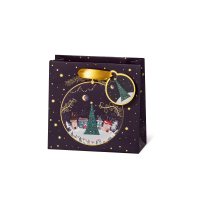 Geschenktaschen klein Weihnachten Winterstadt Tannenbaum...