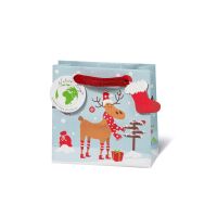 Geschenktaschen klein Weihnachten Rentier Wegweiser Socke...