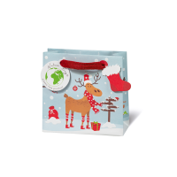 Geschenktaschen klein Weihnachten Rentier Wegweiser Socke...