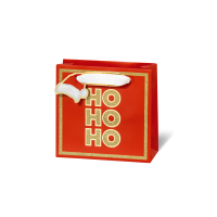 Geschenktaschen klein Weihnachten HO HO HO Goldrand...