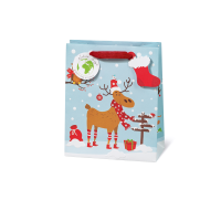 Geschenktaschen medium Weihnachten Rentier Wegweiser...