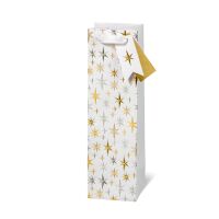 Geschenktaschen Flasche Weihnachten Elegante Sterne mit...