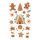 Weihnachten Sticker Aufkleber 2 Bogen Weihnachts-Sticker Lebkuchen