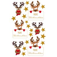 Weihnachten Sticker Aufkleber 1 Bogen Weihnachts-Sticker...