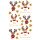 Weihnachten Sticker Aufkleber 1 Bogen Weihnachts-Sticker Gold-Effekt Rentier Sterne