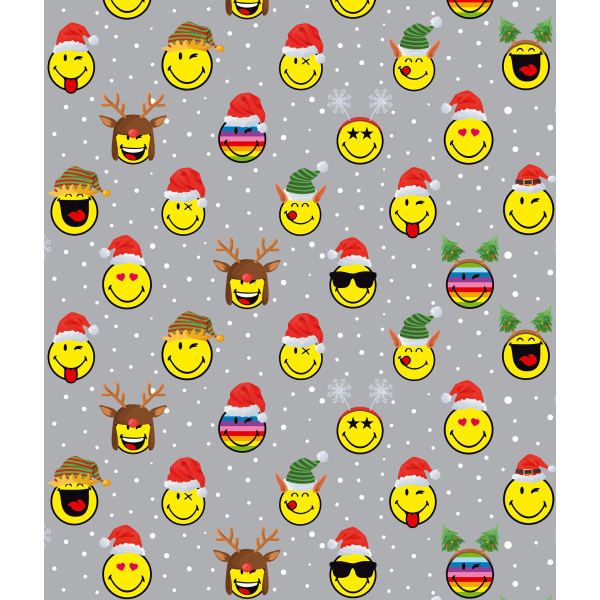 Geschenkpapier Weihnachten Röllchen 70 x 150cm verschiedene Smileys