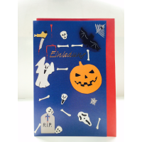 Halloween - Einladungskarte für Halloween - Format 11,5 x 17 cm mit Briefumschlag - Einladung zur Halloween-Party