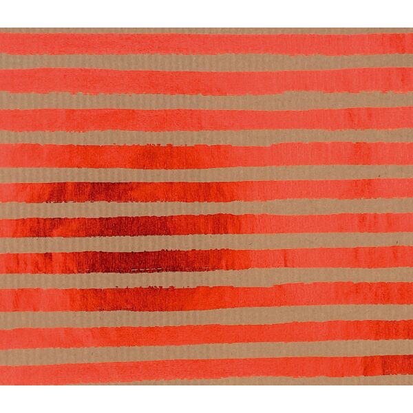Geschenkpapier Weihnachten Röllchen 70 x 150cm Kraftpapier mit Streifen rot Metallic
