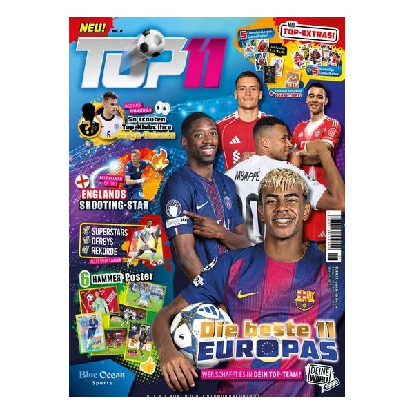 Top11 Topps-Karten auf Heft Top 11 - aktuelle Ausgabe - Match Attax Panini Bilder