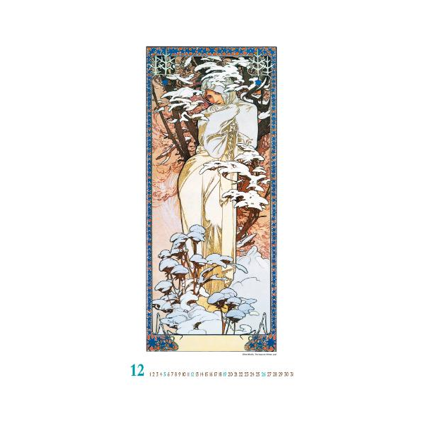 Kalender 2027 Bildwandkalender Alfons Mucha - 33x60 Alpha Edition, Spektrum