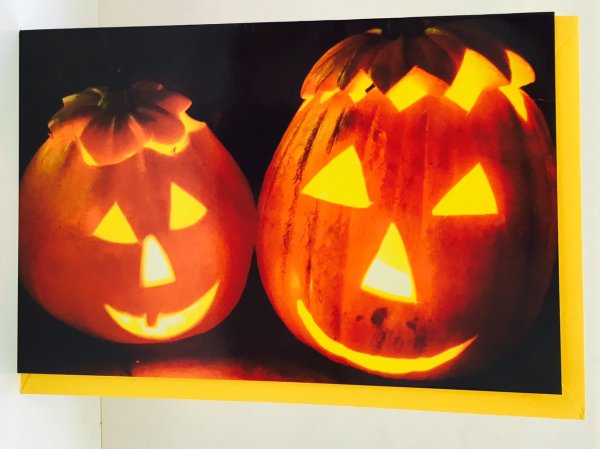 Halloween - Ohne Text - Glückwunschkarte im Format 11,5 x 17 cm mit Umschlag