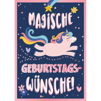 Geburtstag Flashlight Soundkarte A5-Format Einhorn...